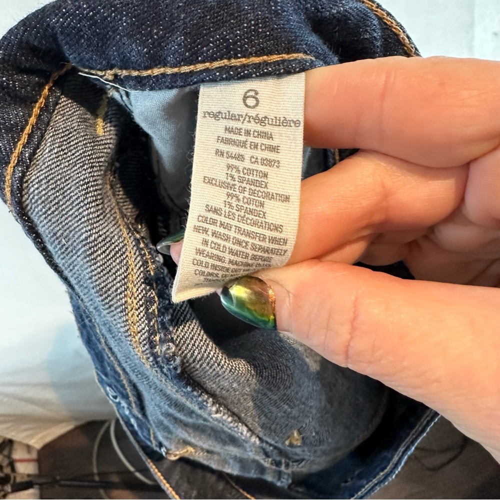 AMERICAN EAGLE Women’s Size 6 Denim Jeans Boy Fit Style Stretch Ankle Mid Rise - Picture 5 of 15